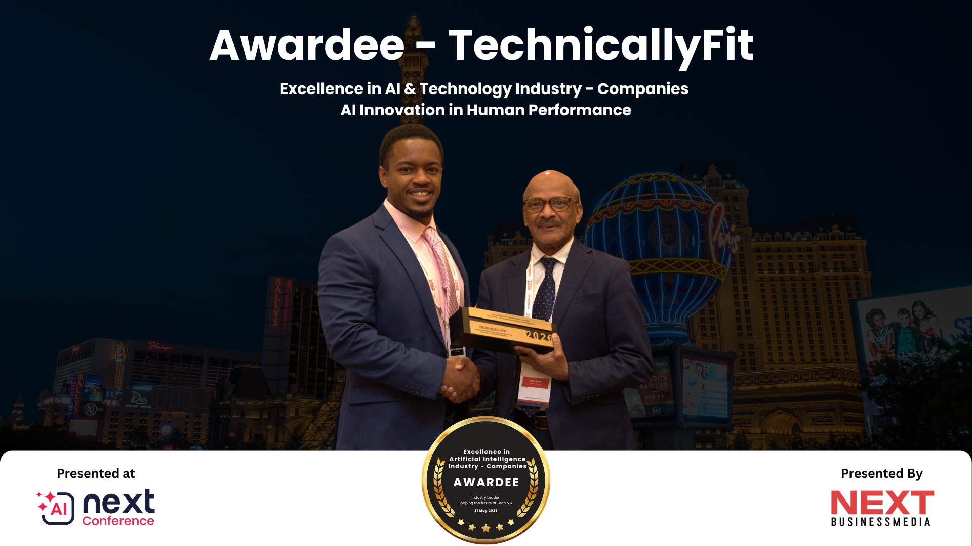 TechnicallyFit Recognized for AI Innovation in Human Performance at AI Next Awards 2026
